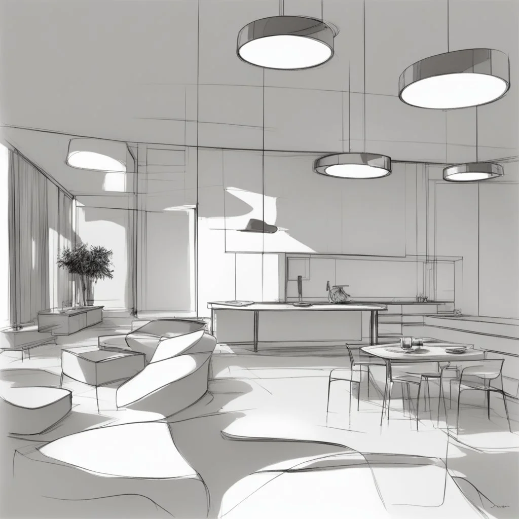 Lighting design, modern , sketches