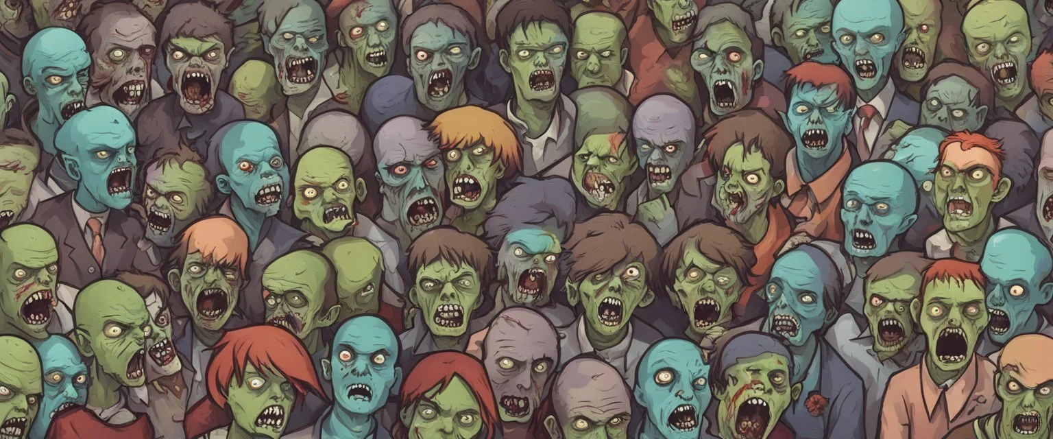 a zombie horde