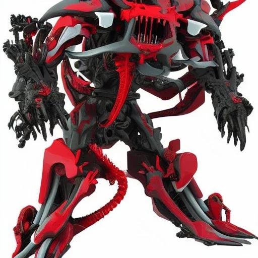 hybrid of Mass Production Evangelion and Godzilla and xenomorph