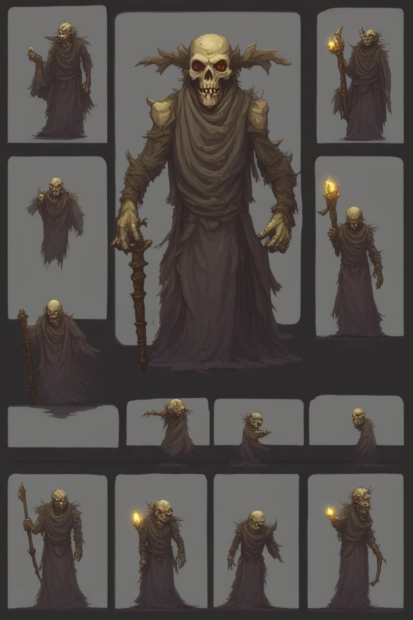 undead soul sprite for pixel game in the medieval style side idle animation. hyper-detailed. trending on artstation. --ar 9:16