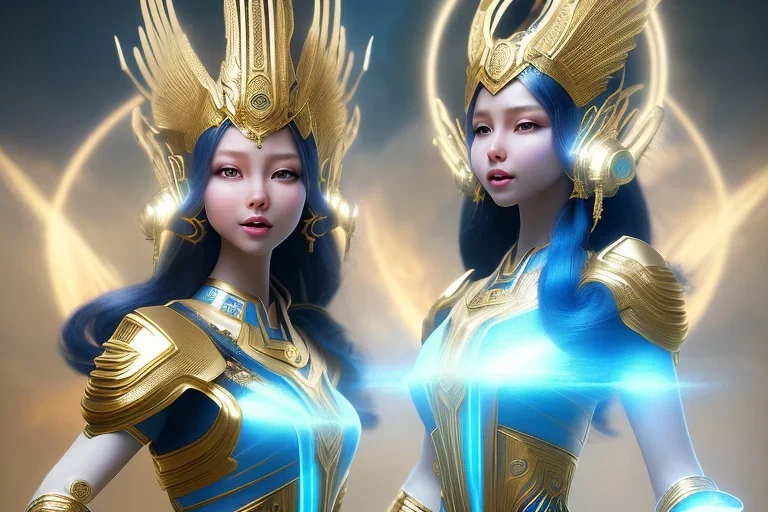  beautiful cosmic asiatic woman with blu color skin, long hair, nice smiling, magic glamour make up, delicate colors, beautiful glamour galactique dress, ultra sharp focus, 8k, unreal engine 5, extremely sharp detail, light effect, soft light atmosphere of a spaceship, smooth, full of details, face in front, complete vision of face and hair and body