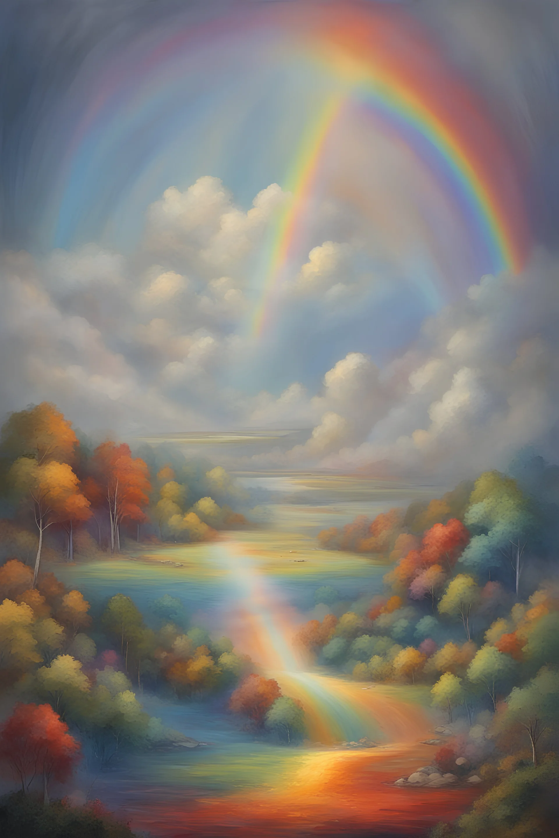 arcoiris en un mundo de pinturas
