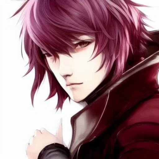 Detailed anime boy, crimson red hair, classic taper hairstyle, dante dmc5 hairstyle, wolf ears protruding out, white trench coat, intricate details, full body portrait, keep head in frame, slight smile, black Japanese motif, concept art, highly detailed, digital painting, concept art, sharp focus, illustration, art by Yoji Shinkawa, WLOP and greg rutkowski and alphonse mucha and artgerm and yanjun Chen and Junji ito and Makoto Shinkai, HDR, octane render, highly detailed