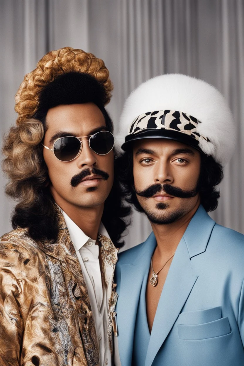 young Cheech and Chong as Dior icons