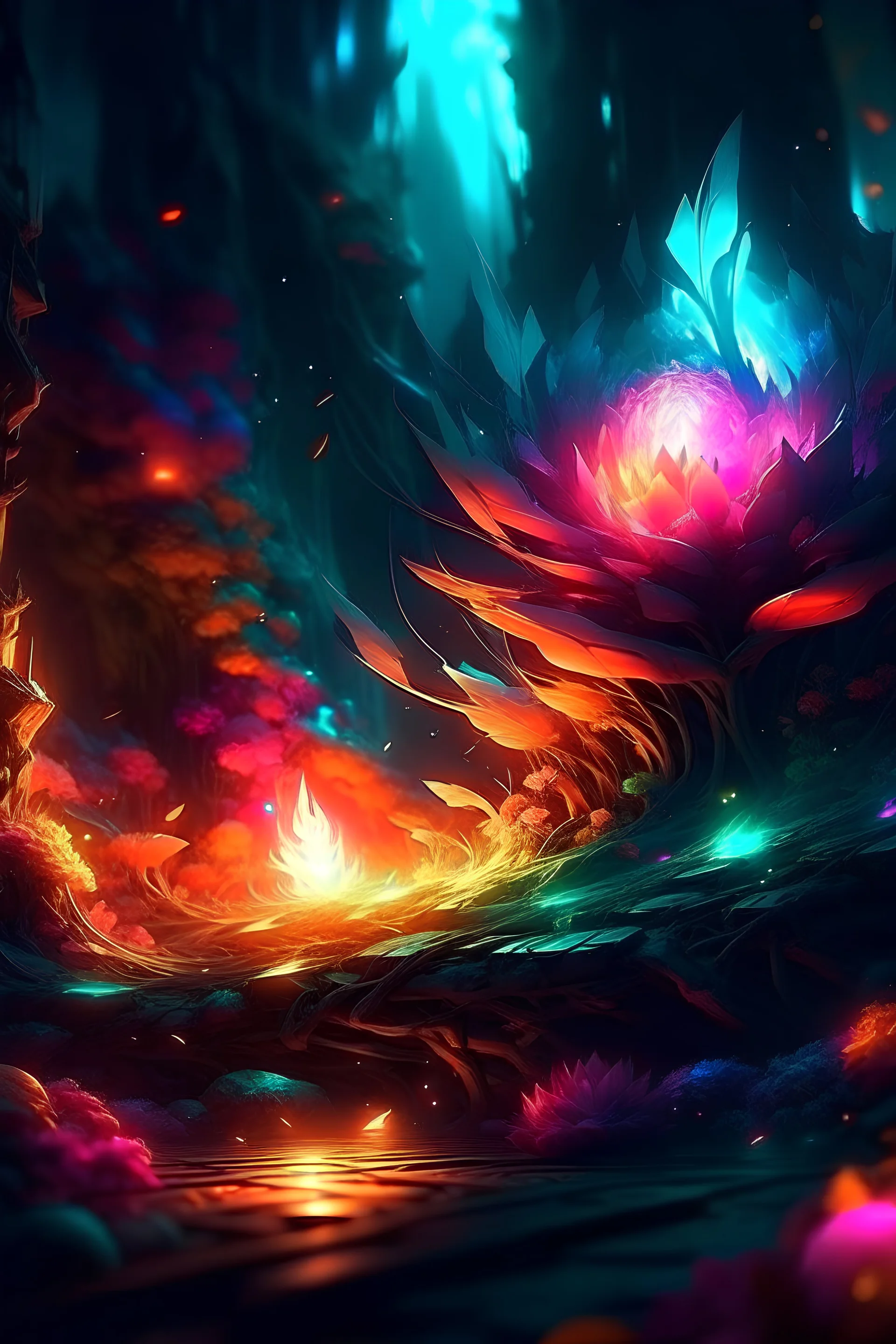 neon, abstract, amazing shadow and lightning, 4k, cinematic, glowing eyes, cosmic, dream, space, stars, amazing, art, glowing, fire, fantasy, crazy, ultimate, club, insane, digital painting, watercolor, flowers, flower background, pagan, runes