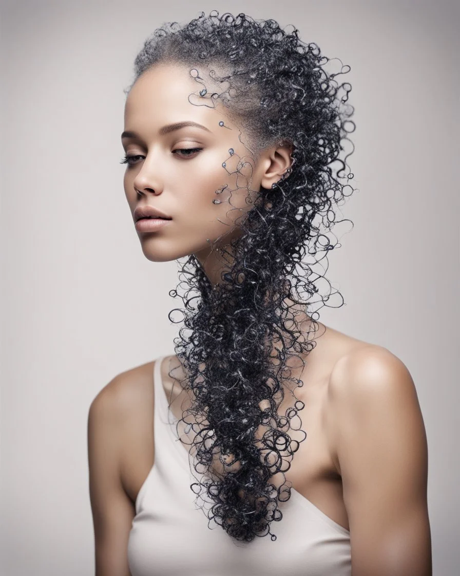 DNA molecule hair thread imitation