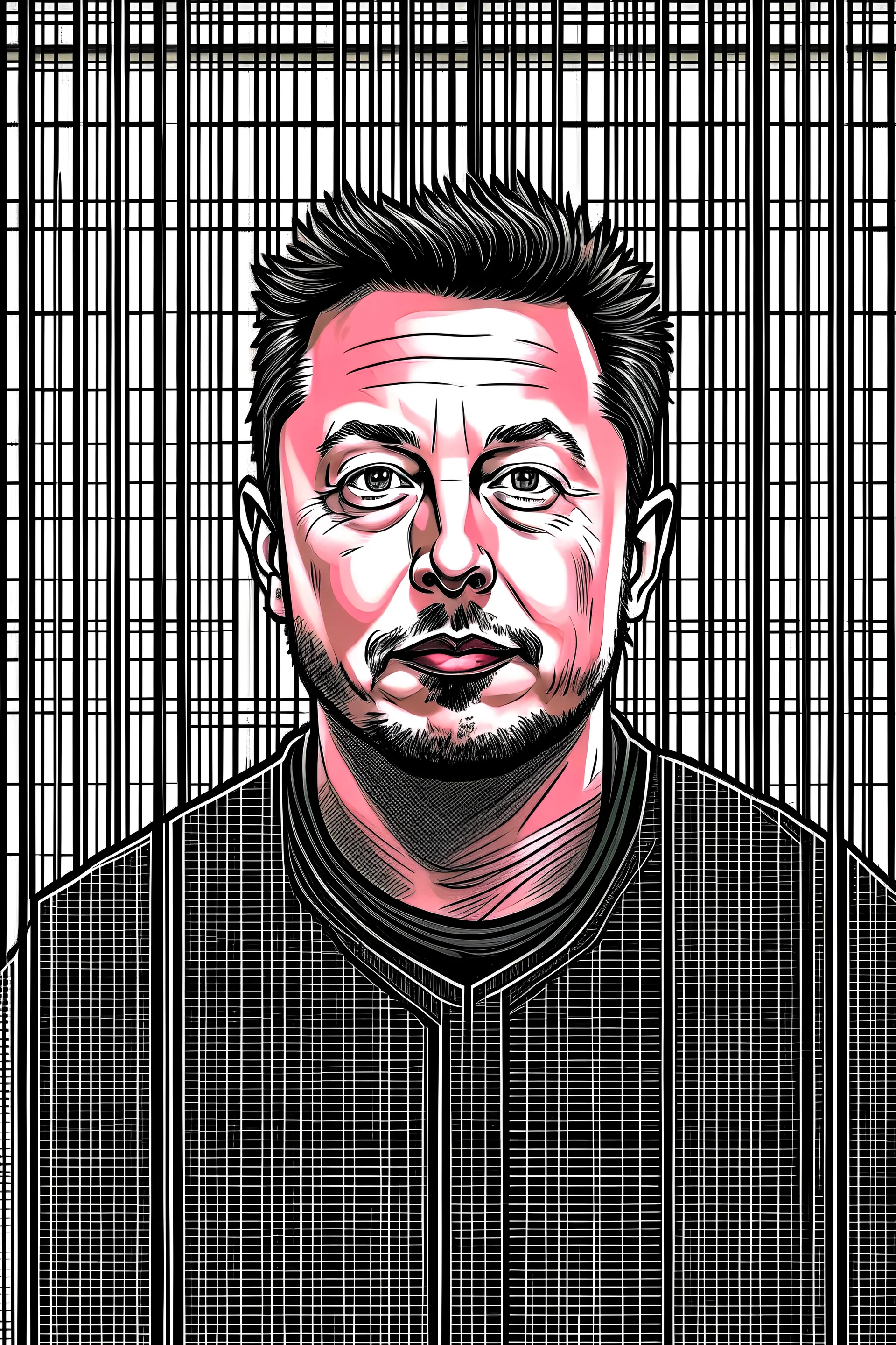 Draw Elon Musk in jail