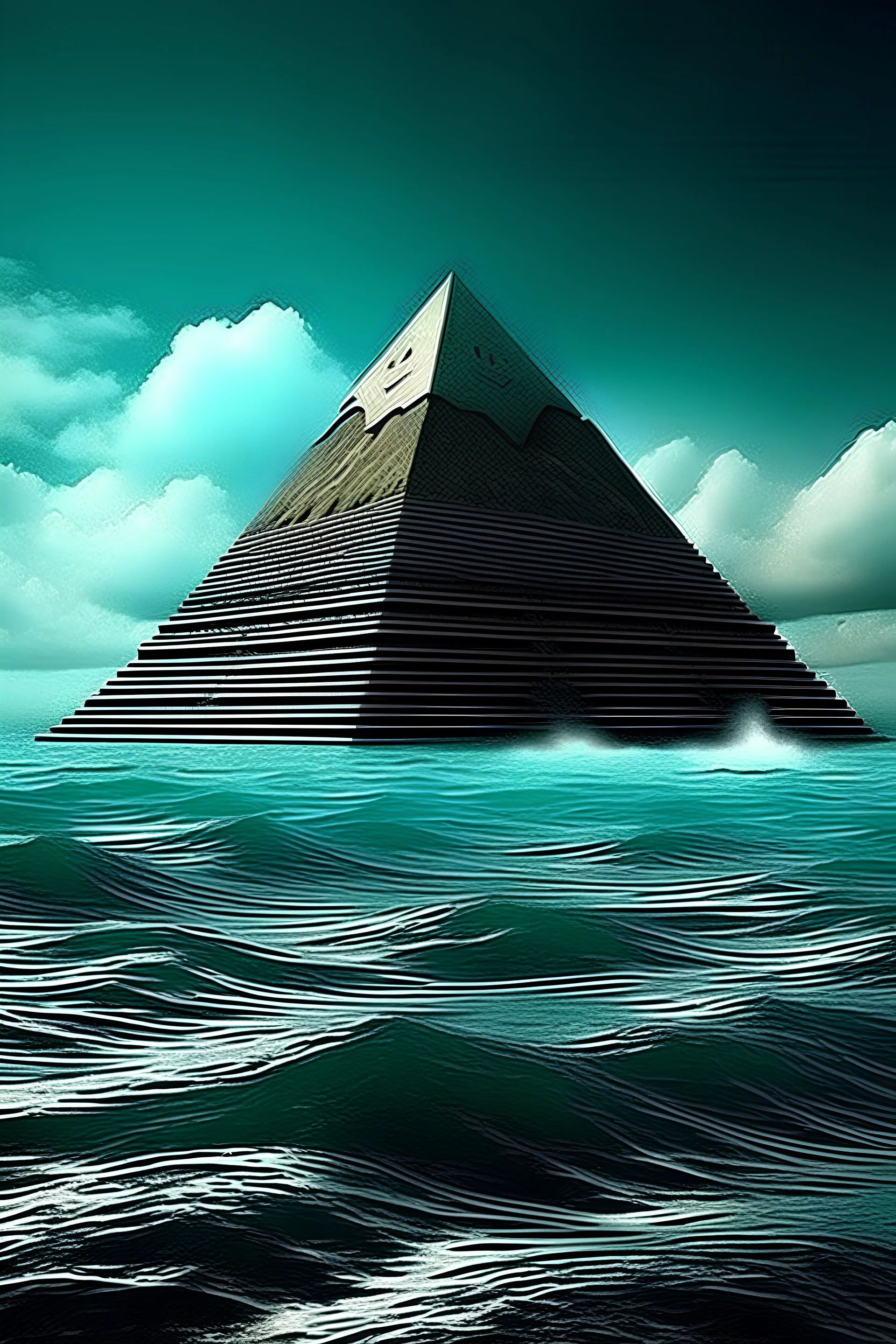 Bermuda Triangle with three sides just the see no the pyramid, don't see the pyramid