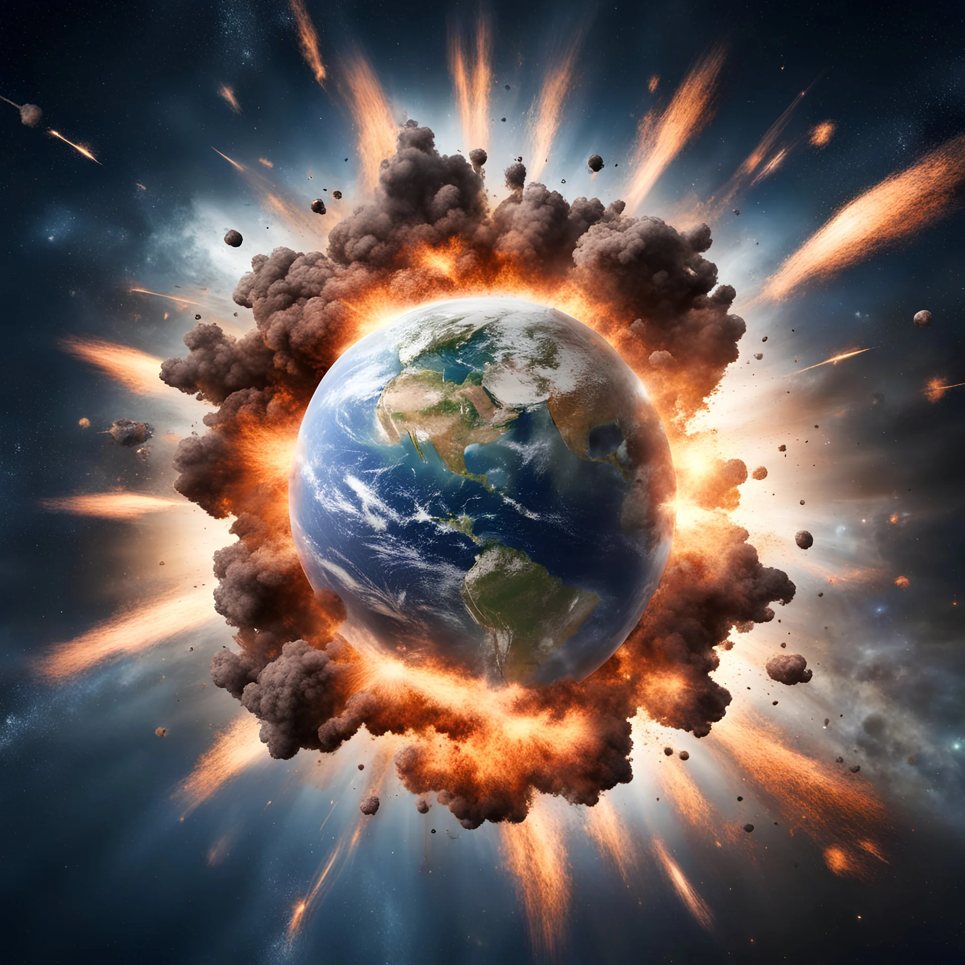 exploding earth