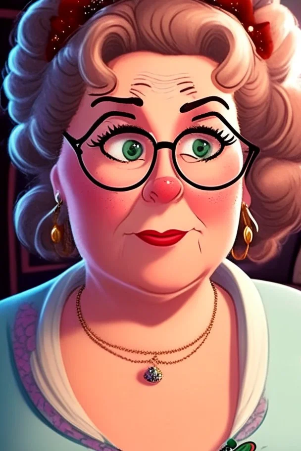 make a cartoon of this woman