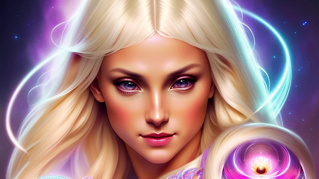 Lexica Aperture v2 Hyper detailed ultra sharp, trending on artstation, vibrant aesthetic, smiling blonde ethereal subtle (((smiling)))+++ luminous heavenly asian androgyn goddess, angel, extra-terestrial, wide crystaline eyes, colorful, psychedelic, ornate, intricate, digital painting, concept art, smooth, sharp focus, illustration, not human anthropomorphic alien cyborg, art by artgerm and greg rutkowski, louis royo, salvador dali, 8 k, unreal engine 4