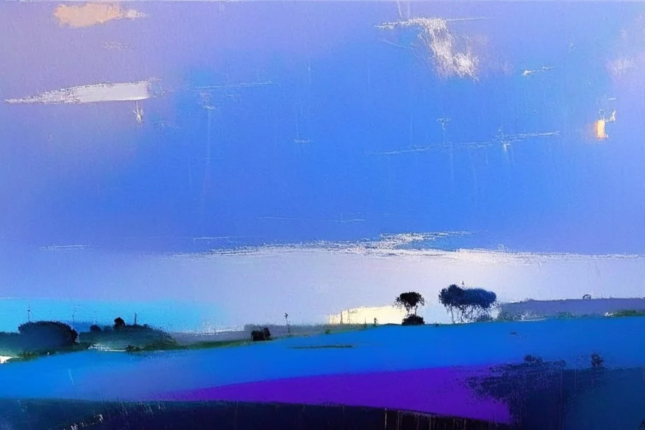 Leicestershire landscape, style of Peter wileman