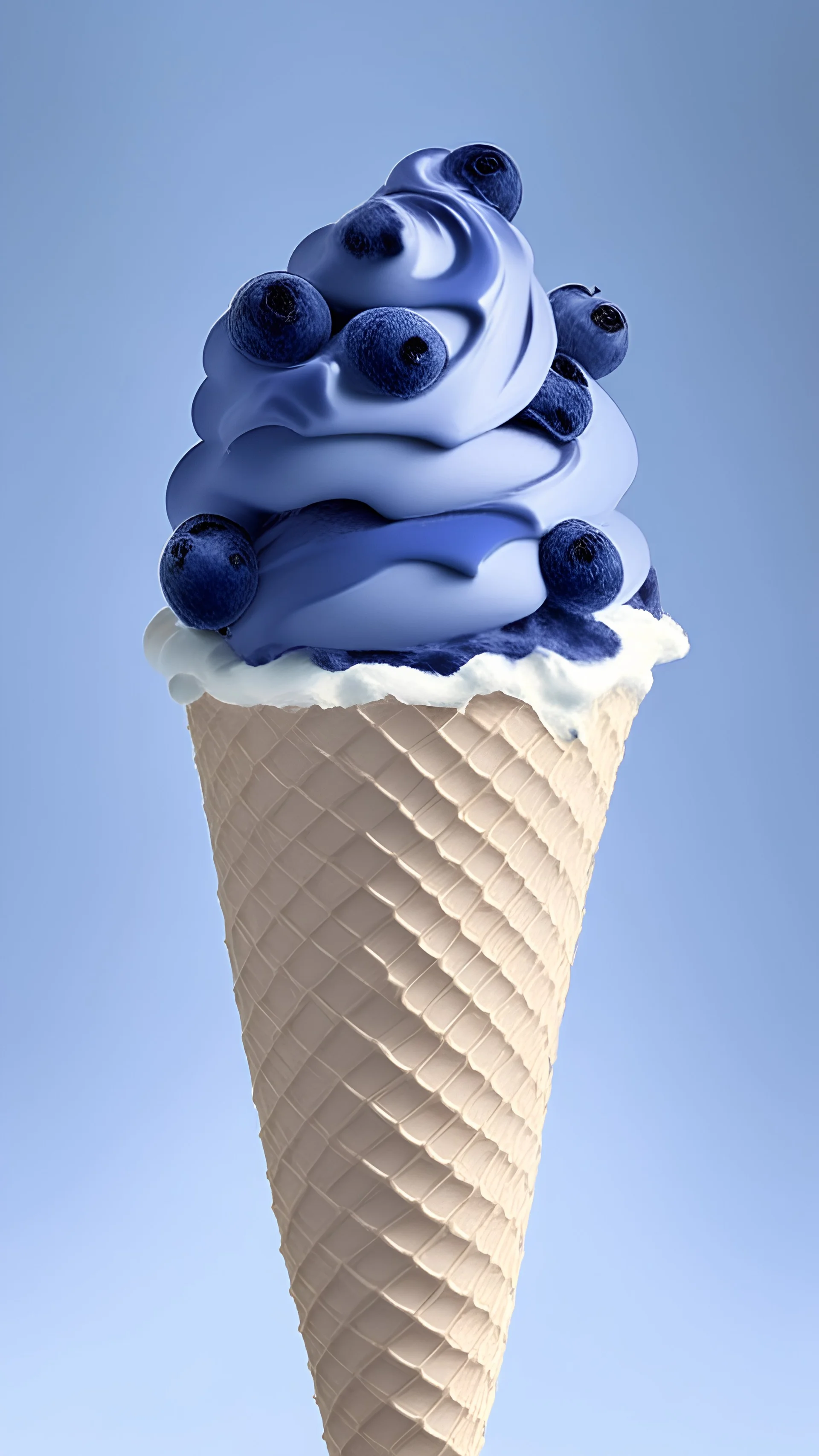 Blueberry Ice cream cone