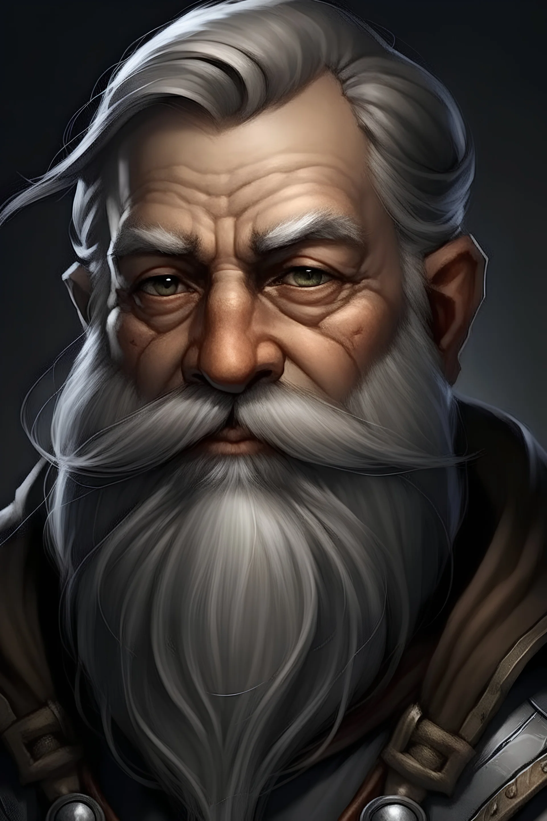 short dwarf with a gray beard