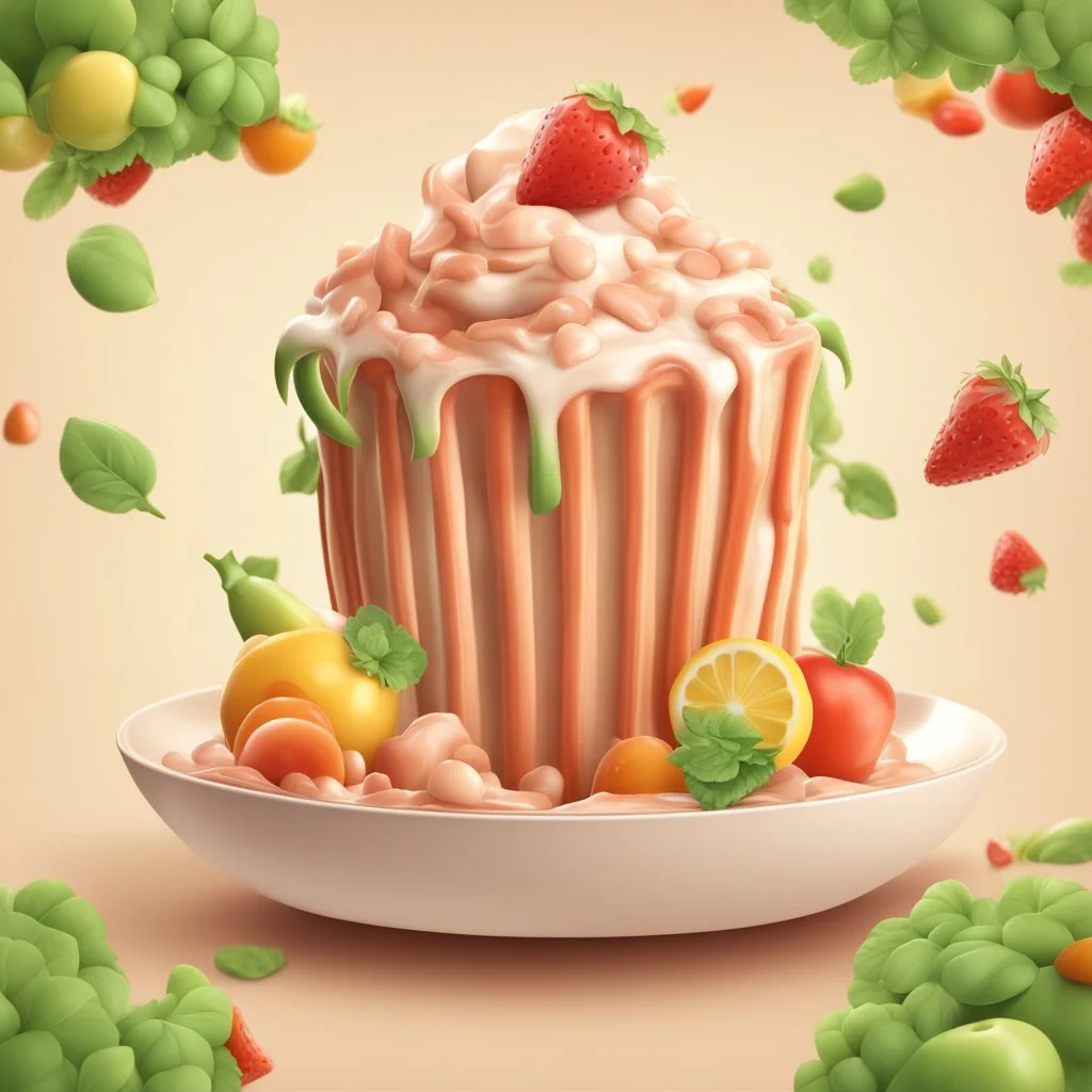 background is illustration of food 3d style. HD