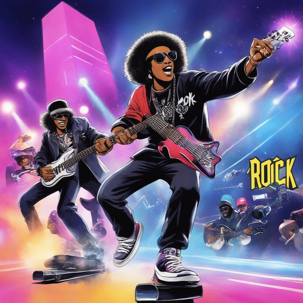 We throw the highs in your eyes, the bass in your face We're the funk machines that rock the human race Skate down, boogie shot Come on, girl, let's do the rock