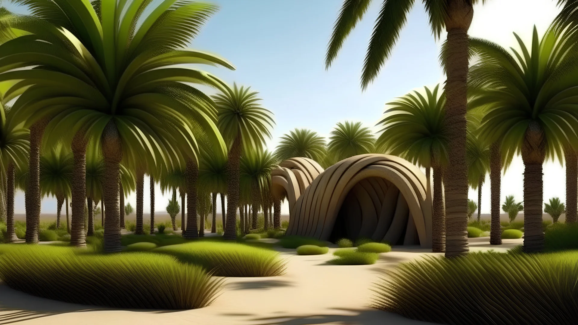 Banana Park made of Organic simplicity, Saudi Arabia-inspired, Nature-inspired pieces, Palm, Captivating landscapes