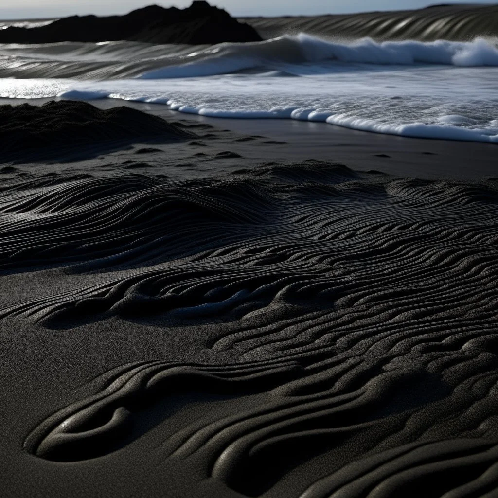 black sand waves