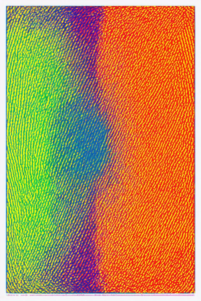 Write in aphorims;a mashup of the styles of Oskar Fischinger, Tomma Abts, and Marc Chagall