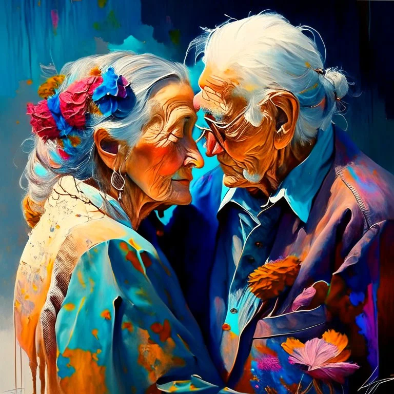 Sweet Beautiful older couple Modifiers: oil on canvas beautiful imperial colors crisp quality colourful ashley wood megan duncanson Daniel Gerhartz