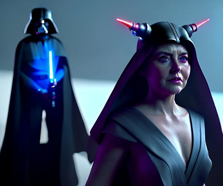 Star wars animation, Abby Lee miller, cloak, headdress, lightsaber, hands