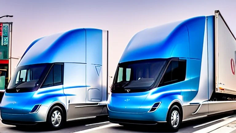 A Tesla semi-truck is parked, the 'Universal Studios Japan', in Osaka. CINEMATIC. WIDE ANGLE LENS. PHOTO REAL.