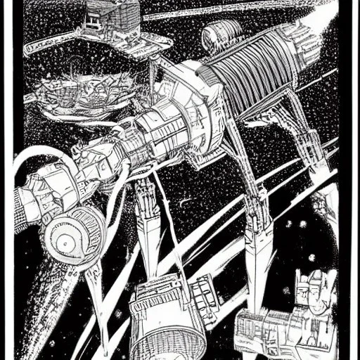 starships versus space monster in the cosmos by winsor mcCay