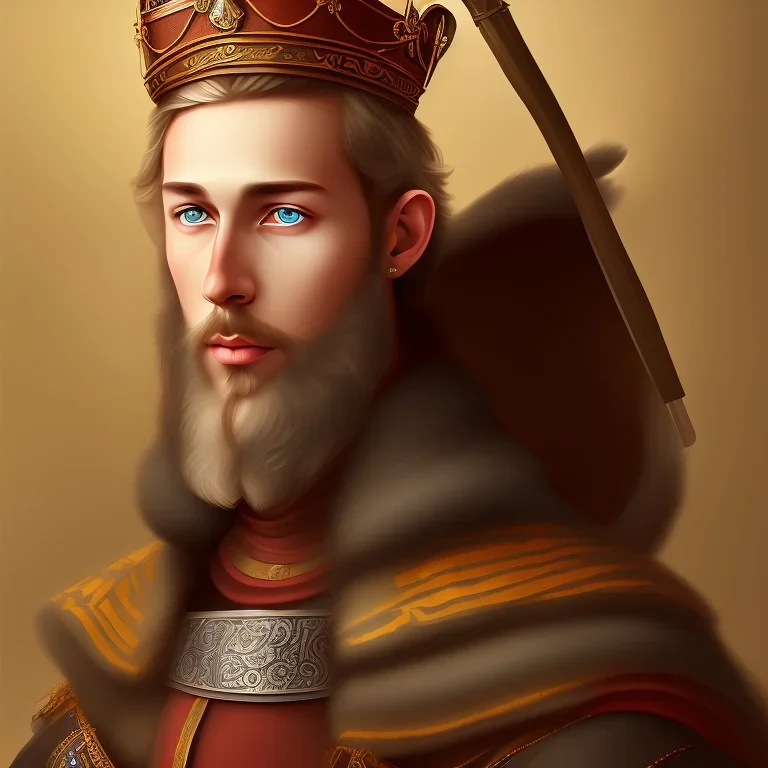 Portrait of a handsome medieval prince