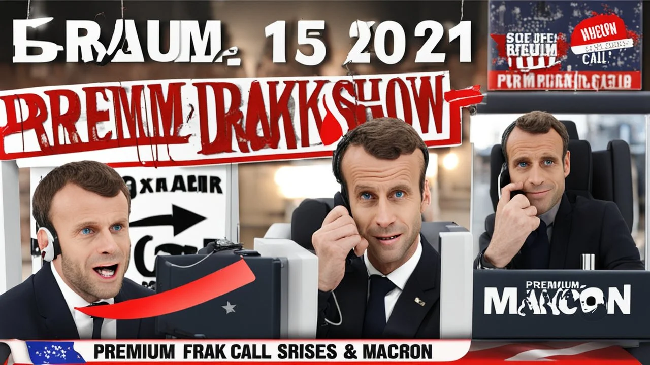 premium prank call show featuring macron