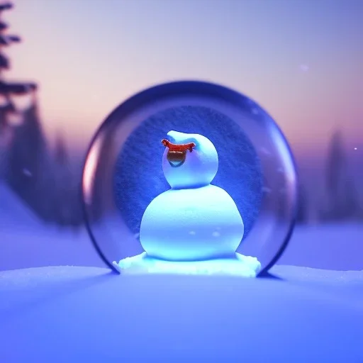 Kar küresi,iki aşık unreal engine 5, 8k