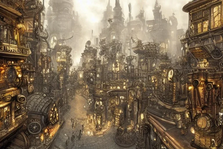 steampunk city