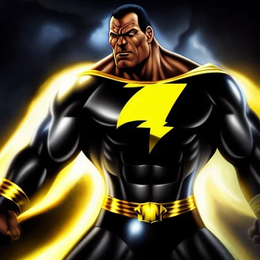 ultra detailed fullbody portrait of Black Adam, extremely detailed digital painting, intrincate, extremely detailed face,crystal clear Big eyes, mystical colors , perfectly centered image, perfect composition, rim light, beautiful lighting, 8k, stunning scene, raytracing, in the style of robert e howard and pablo oliveira and Ken Kelley