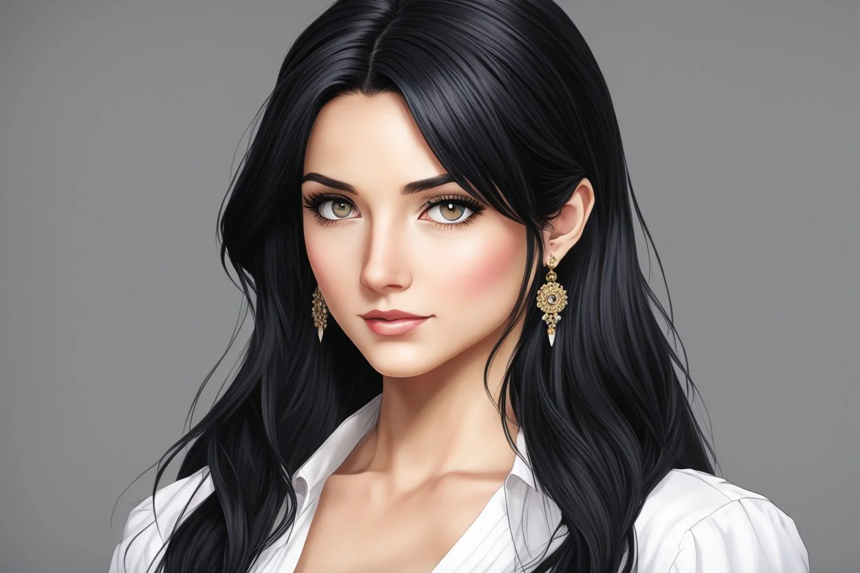 Monica Geller in 8k 2D anime artstyle, long black hair, close picture, intricate details, highly detailed, high details, detailed portrait, masterpiece,ultra detailed, ultra quality