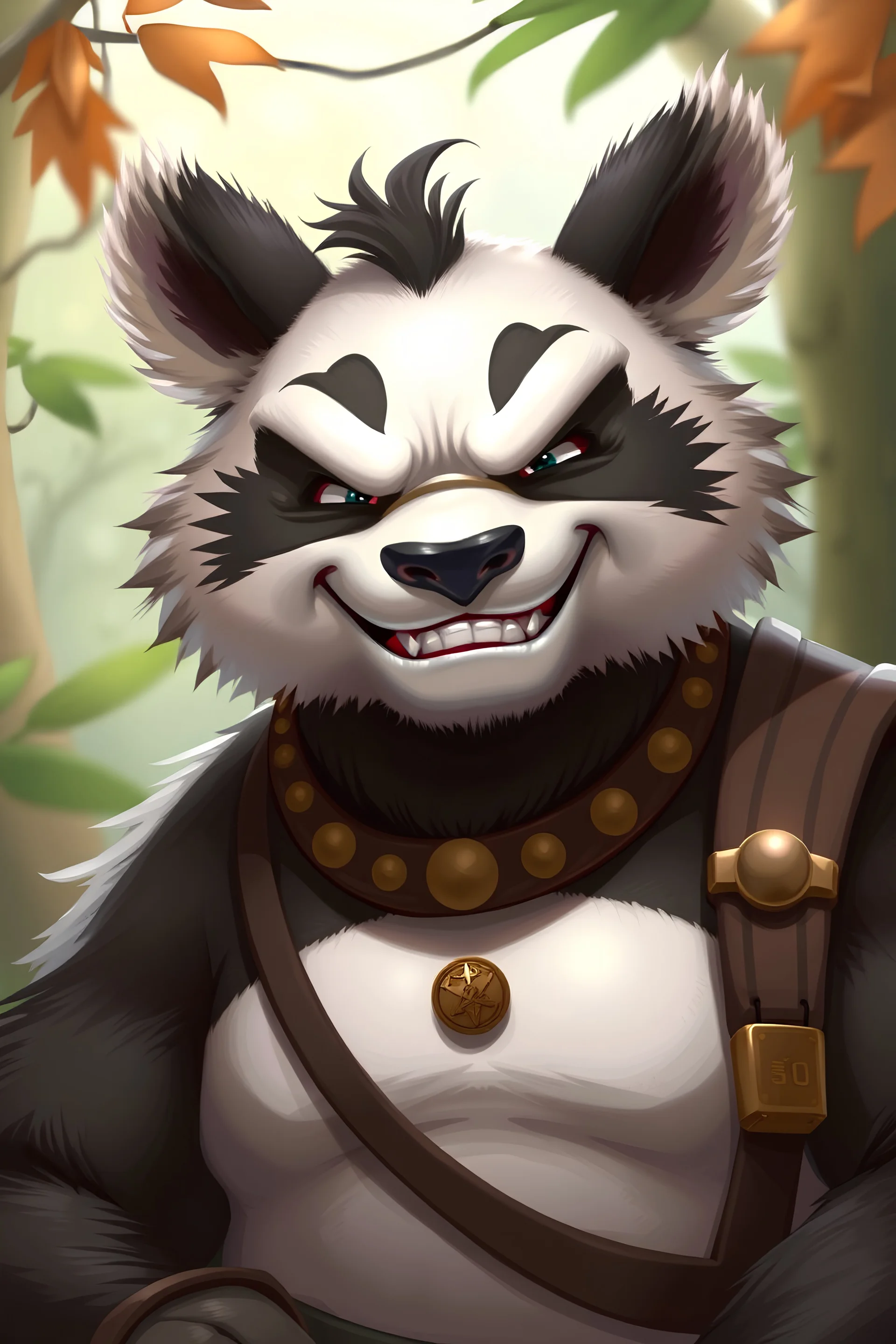 Male, Pandaren, smug grin