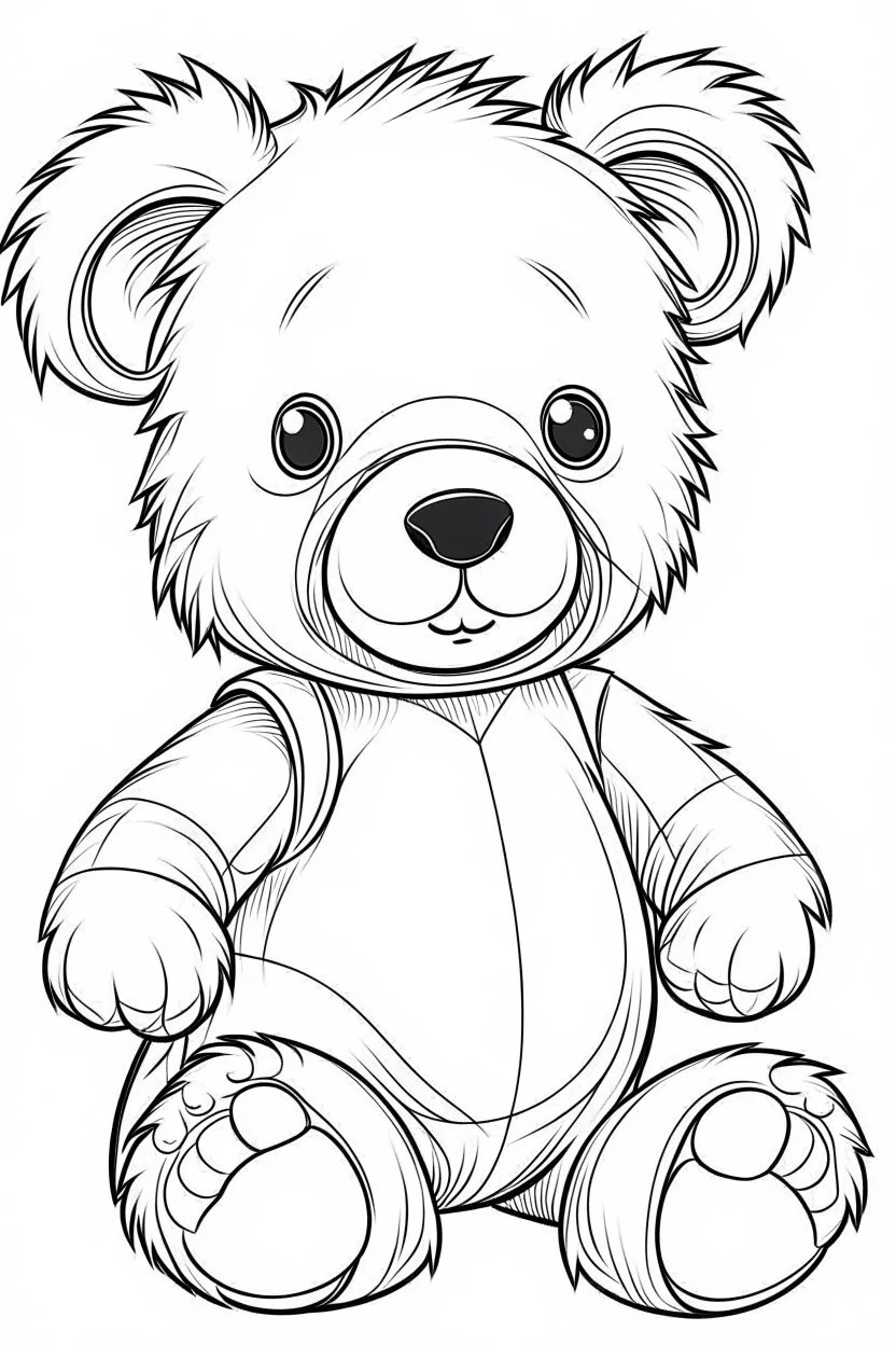 outline art for Cub (Bear) coloring pages with sitch, white background, Sketch style, full body, only use outline, toddlers style, clean line art, white background, no shadows and clear and well outlined.