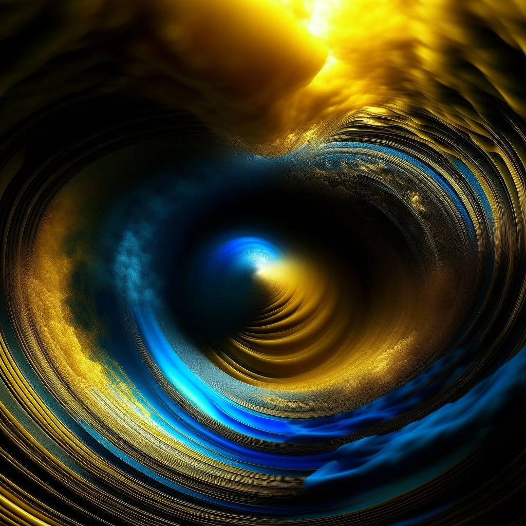 blue and gold vortex from water to heaven