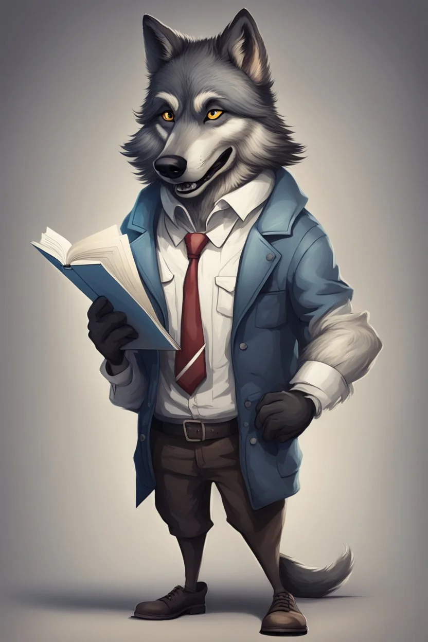 a good humanized wolf who can help in reading a document