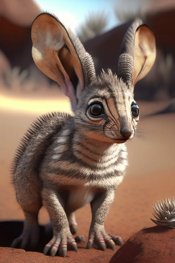 bighorn armadillo fawn skunk kitten wildcat,8k,unreal engine, very detailed, realistic, cinema 4D