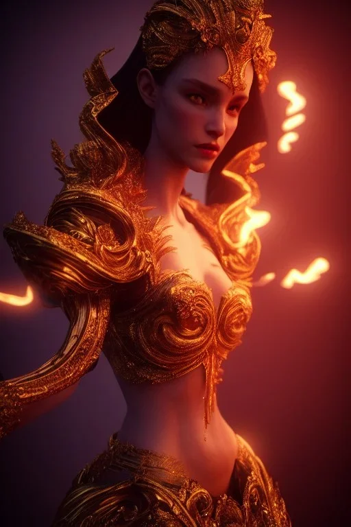 portrait of princes set in magic fire, cinematic lighting, photorealistic, realistic, detailed, volumetric light and shadow, hyper HD, octane render, unreal engine 5 insanely detailed and intricate, hypermaximalist, elegant, ornate, hyper-realistic, super detailed --v 4