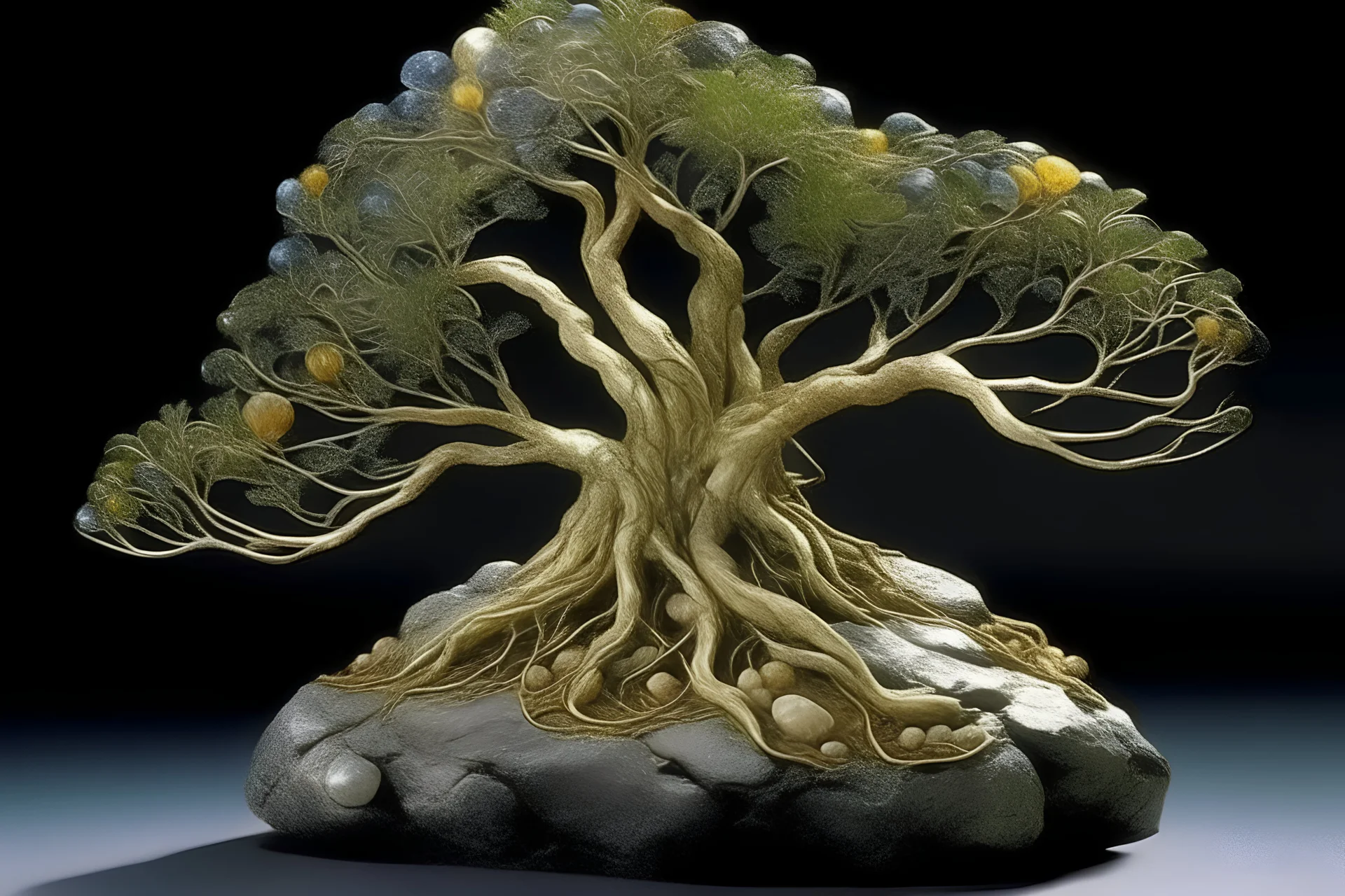 [roots | plants | trees] made of [crystal::stone]