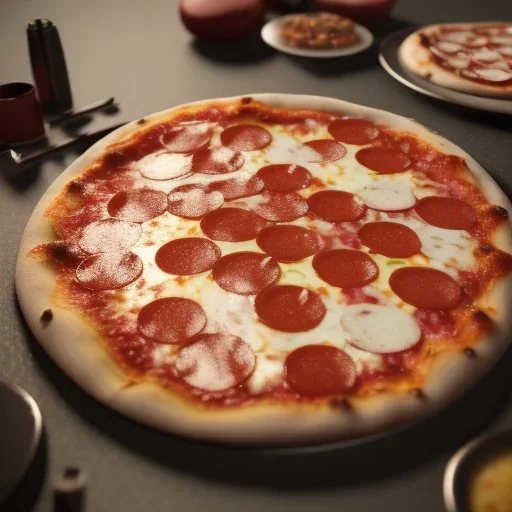 Realistic italian Pizza, hot, delicius, ultra detail, unreal engine 5, octane render 8k resulation, cinematic, cinematic lighting