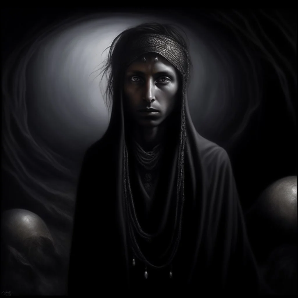 oil painting. man , dark, Surrealism