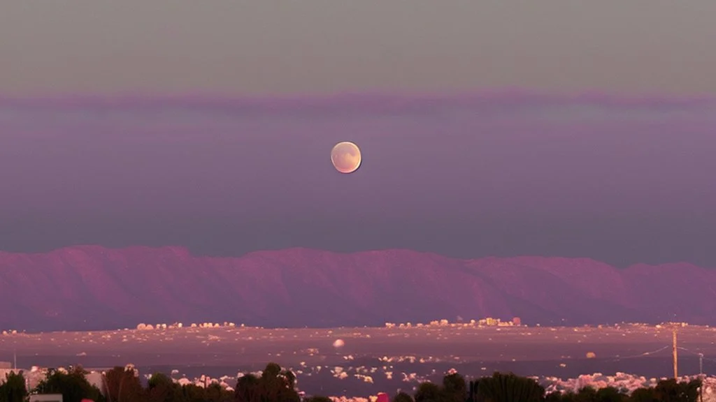 full moon over the valley