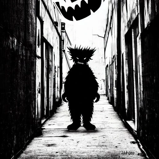 A scary Monster in a back alley