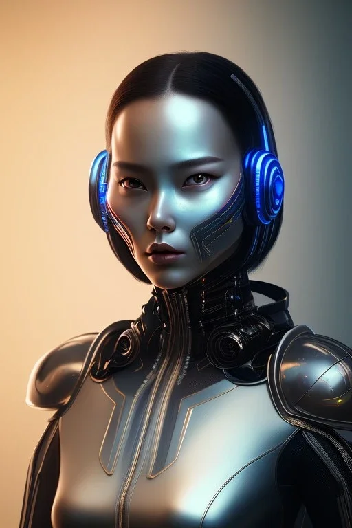 MCU Portrait, Front image, cyberpunk Asian woman rabbit mask, black blue color, latex dress, highly detailed, concept art, smooth, unreal engine 5, god rays, ray tracing, RTX, lumen lighting, ultra detail, volumetric lighting, 3d, finely drawn, high definition, high resolution.