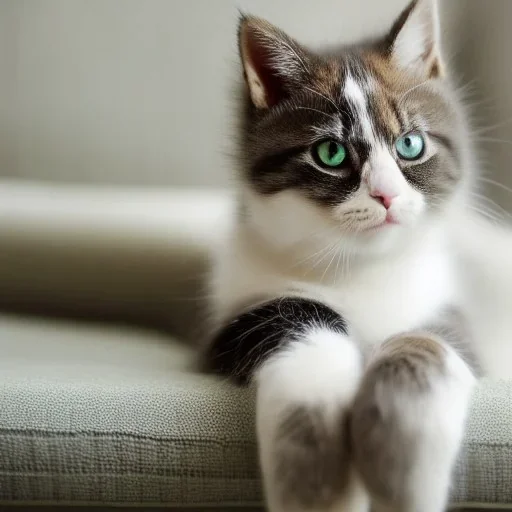 cute cat on sofa