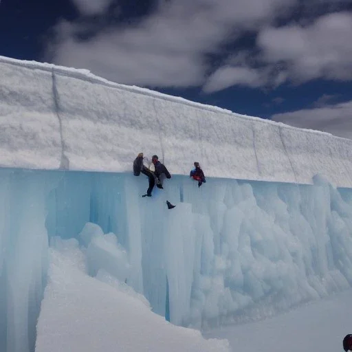 ON TOP OF THE ICE WALL