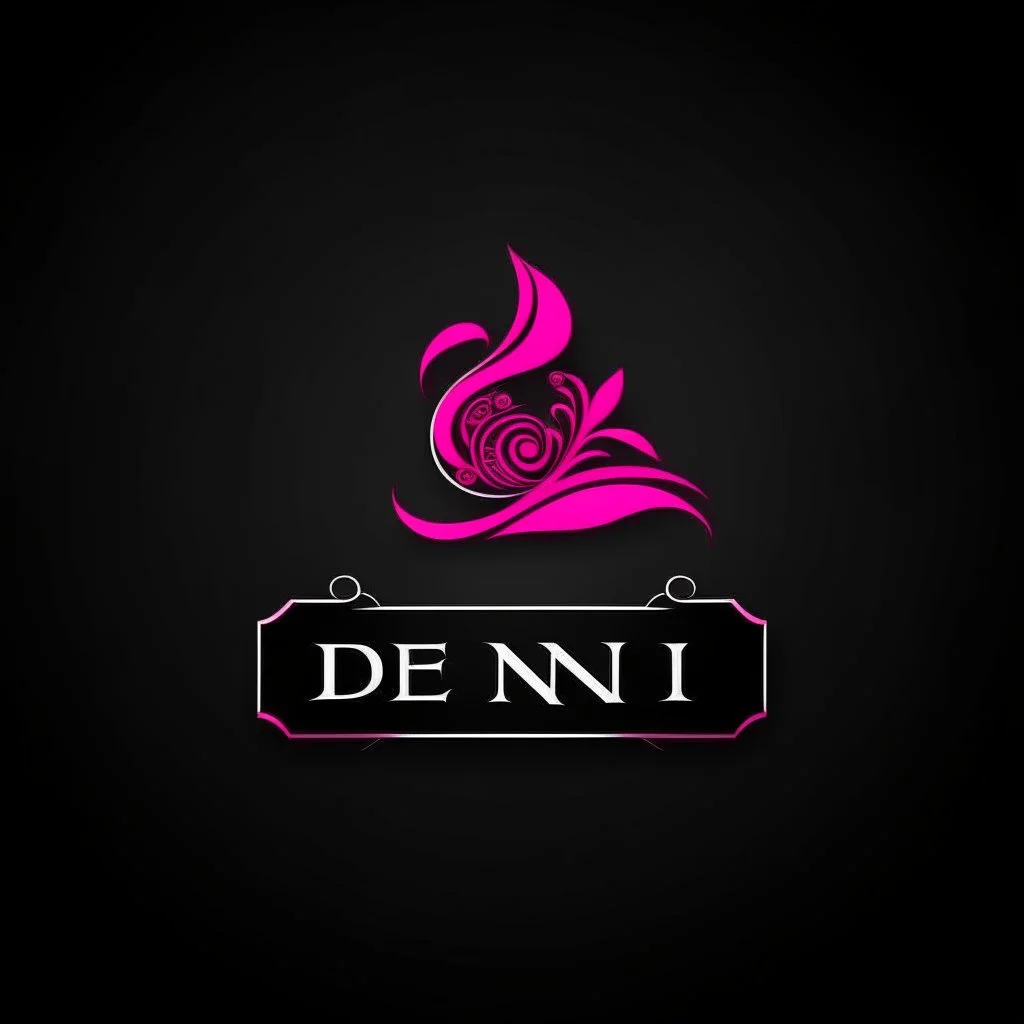 Create a logo called Deniz Boutique DARK PINK