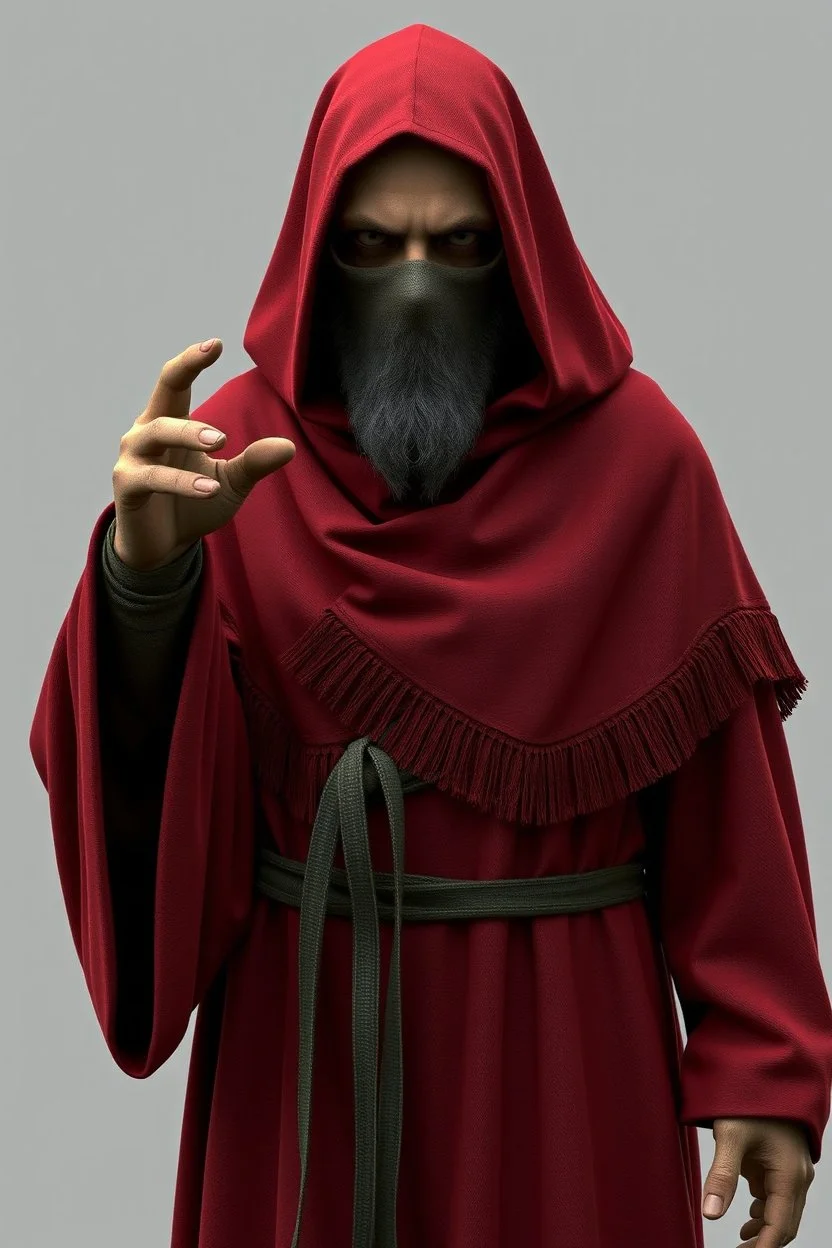 russian monk for a horror , silent hill style, 3d model, t-pose, full length, a pose, front face