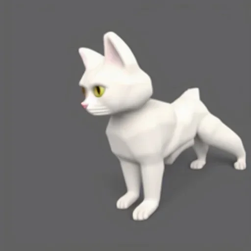 Un chien chat hybride, modélisme 3d, très détaillé